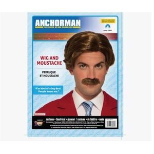 Anchorman Wig and Moustache Set